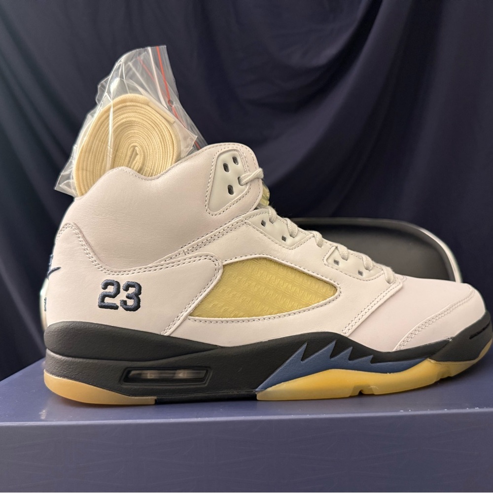 Jordan Sneakers in White, Yellow, and Black